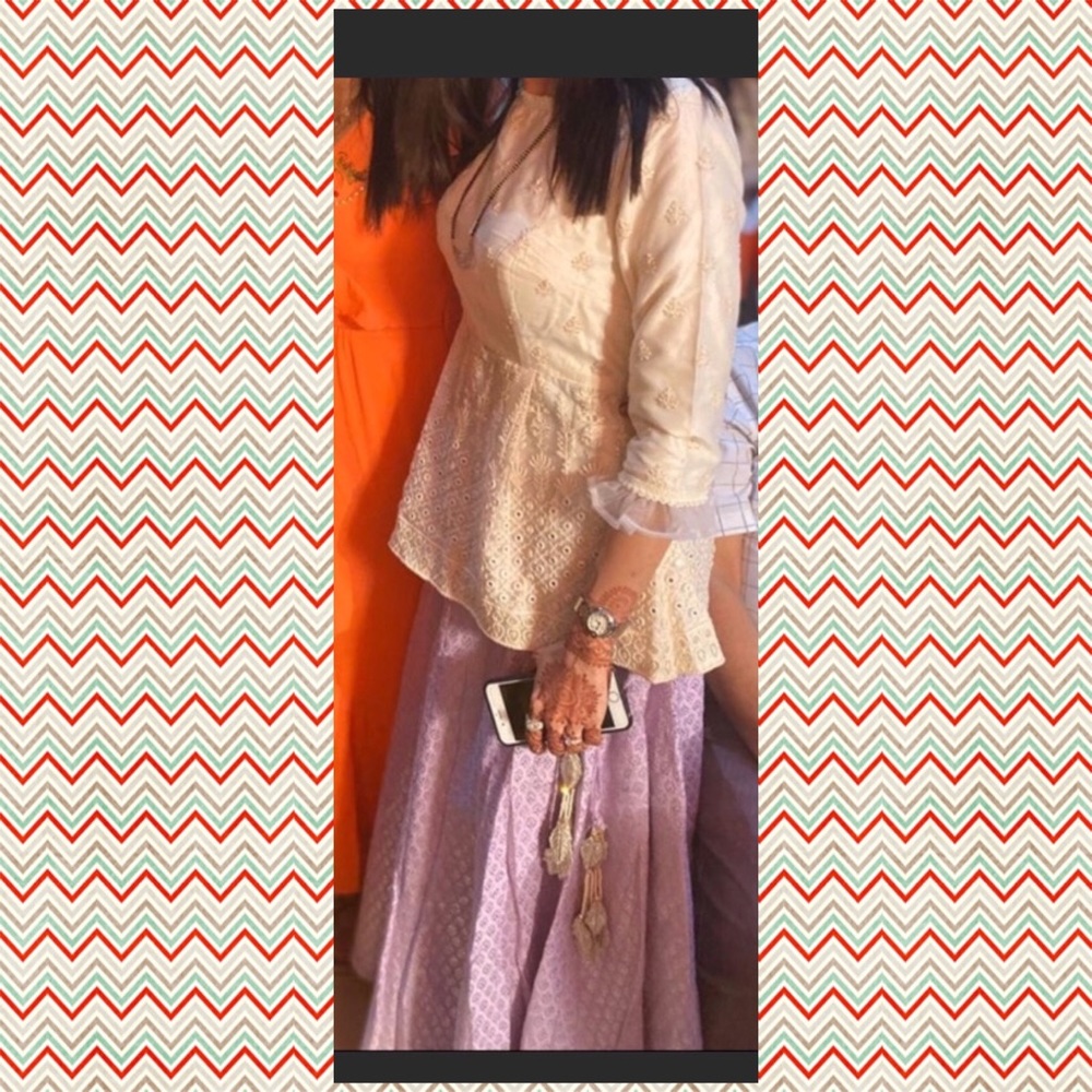 PRICE DROP Peplum top lehenga choli skirt set